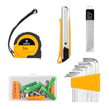 DEKO-Analyste d'outils électriques ChlorAnalyste avec perceuse sans fil 8V, mandrin sans clé 10mm 126 en effet, kits d'outils à main professionnels pour le bricolage domestique, 3/8 pièces