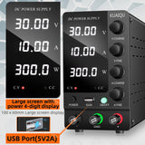 KUAIQU Adjustable Switching DC Power Supply 30V 10A 6A Lab Bench Power Supply 60V 5A 120V 3A Output Preset Current 20A 30A 60A