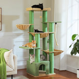 Gros arbre à chat pour chats de grande taille tour à chat robuste avec plusieurs niveaux maison à chat arbre d'escalade avec hamac 11 poteaux en Sisal grand perche