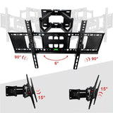 Support mural réglable pour TV, pour écran TV de 32 à 70 pouces, support TV flottant, inclinaison pivotante, support TV horizontal