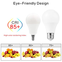Lot de 10 ampoules LED E27/E14 (20W, 18W, 15W, 12W, 9W, 6W, 3W) - Alimentation 220V - Éclairage spot - Blanc froid/chaud