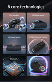 Haut-parleurs sans fil Zealot S78 100W, technologie DSP, lumière de rêve, haut-parleur de subwoofer portable extérieur, double appairage, 24000mAh.