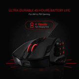 Souris gaming optique Redragon M913, 16 000 DPI, filaire 2,4 GHz et sans fil RGB, 16 boutons programmables, noir et blanc