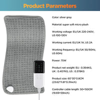 Tapis de massage chauffant pour les pieds, thérapie infrarouge, massage du dos et de la nuque, couverture électrique, coussin thermique en pierre de jade naturelle pour soulager la douleur