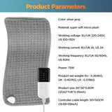 Tapis de massage chauffant pour les pieds, thérapie infrarouge, massage du dos et de la nuque, couverture électrique, coussin thermique en pierre de jade naturelle pour soulager la douleur