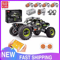 MOULD KING 18002 Voitures Techniques Jouets Le MOC-19517 APP&RC Buggy 4x4 RC Motorisé Modèle de Bloc de Construction en Brique Cadeau de Noël pour Enfants