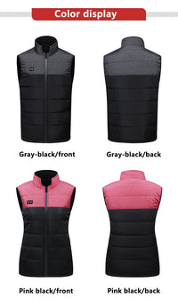 Femmes manteau Intelligent USB chauffage électrique thermique vêtements chauds hiver gilet chauffant grande taille hommes 21 pièces veste chauffante mode