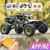 MOULD KING 18002 Voitures Techniques Jouets Le MOC-19517 APP&RC Buggy 4x4 RC Motorisé Modèle de Bloc de Construction en Brique Cadeau de Noël pour Enfants