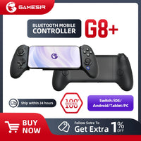 Manette de jeu Bluetooth GameSir G8 Galileo / G8 Plus pour téléphone portable, avec joystick à effet Hall, compatible Switch, téléphones Android et autres appareils.