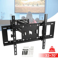 Support mural réglable pour TV, pour écran TV de 32 à 70 pouces, support TV flottant, inclinaison pivotante, support TV horizontal
