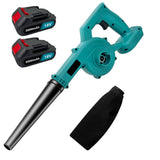 Souffleur de feuilles sans fil avec 2 batteries, souffleur d'air électrique portatif pour feuilles, neige et poussière, remplacement pour Makita 18V