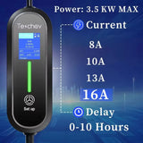 Teschev – chargeur EV 3,5 kw, Type 2, connecteur IEC 62196, 16a, 1 phase, Type 1, SAEJ1772, boîte murale, Station de recharge pour véhicule électrique