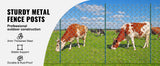 Poteau de clôture SucceBuy en forme de T, poteau métallique robuste, piquet en acier résistant pour jardin, pelouse, ferme, clôture extérieure en fil de fer