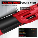 Feytory Clé à cliquet sans fil 200nm avec 2 batteries Li - ion 1500mAh et chargeur rapide clé d'angle 3 / 8 "avec kit de 7 prises clé d'angle électrique à 90 °, clé à cliquet électrique 12V