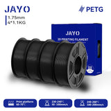 Filament PETG JAYO pour imprimante 3D FDM, 2 bobines de 1,75 mm, enroulement soigné, 2,2 kg/lot