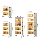 Boîte de rangement pliante avec roulettes 1/2/3/4/5 couches, bacs de rangement empilables polyvalents, organisateur de maison, conteneur d'articles divers