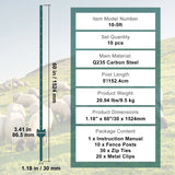 Poteau de clôture SucceBuy en forme de T, poteau métallique robuste, piquet en acier résistant pour jardin, pelouse, ferme, clôture extérieure en fil de fer