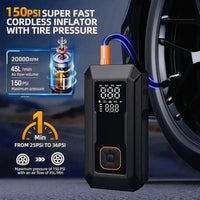 Démarreur de voiture YINGBOOST avec pompe à air, booster de batterie automobile de 4000 A et gonfleur de pneus de 150 PSI avec compresseur d'air