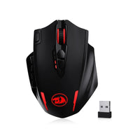 Souris gaming optique Redragon M913, 16 000 DPI, filaire 2,4 GHz et sans fil RGB, 16 boutons programmables, noir et blanc