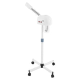 Vaporisateur facial à l'ozone 750 ml, hauteur réglable, rotation à 360°, appareil de soin du visage mobile pour salon de beauté et spa, blanc/noir