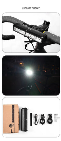 Éclairage avant pour vélo, 5200 lumens, 8000 mAh, étanche, lampe torche pour vélo de route rechargeable par USB, accessoires et équipement de cyclisme