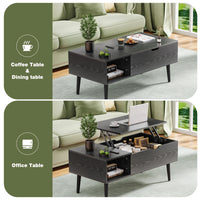 JHK Tables basses relevables pour salon 39.37 "x 19.7" bureau Tables à manger en bois de thé étagère de rangement réglable facile à monter ou inférieure