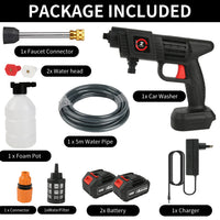 Pistolet à eau haute pression sans fil, producteur de mousse sans fil, lave-auto, machine-outil de jardin domestique automatique, 21V, 50bar