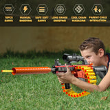 Pistolet jouet VATOS Blaster pour enfants, mode lancer de cartouches, mode tir en chaîne, chargeur 24 fléchettes, manuel, pistolet en mousse, jeu de tir pour garçons de 6 à 8 ans