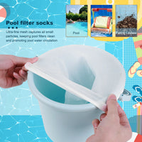 Chaussettes d'écumoire de piscine en nylon élastique, conception de maille, écumeurs de feuilles de débris d'étang, panier de livre, accessoires de nettoyage, 5-50 pièces