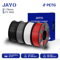 Filament PETG JAYO pour imprimante 3D FDM, 2 bobines de 1,75 mm, enroulement soigné, 2,2 kg/lot