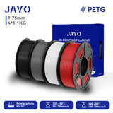 Filament PETG JAYO pour imprimante 3D FDM, 2 bobines de 1,75 mm, enroulement soigné, 2,2 kg/lot