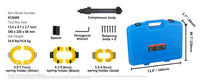 SucceBuy Compresseur de ressort de jambe de force Macpherson Kit de compresseur de ressort de jambe de force Interchangeable Extracteur de bobine de jambe de force Outil de retrait