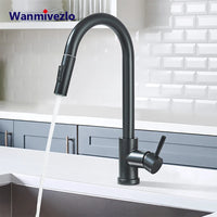 WanmiLizlo-Robinet de cuisine à levier unique, pivotant à 360 °, eau chaude et froide