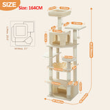 Grand arbre et tour pour chats d'intérieur, avec postes à gratter recouvertes de Sisal, hamac spacieux, perchoirs rembourrés et condos, jouets pour chats