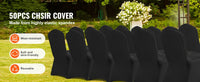 SucceBuy 50 pièces housse de chaise en Spandex pour fête de mariage housse de chaise universelle ajustée amovible lavable housses de protection
