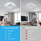 Plafonnier carré moderne à LED blanche, plafonnier LED en acrylique 42W pour chambre à coucher, salon, couloir, salle de bain, cuisine
