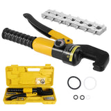 PodoNuremberg-Outil de sertissage hydraulique chromé, kit d'outils de fil de câble de borne électrique, CriAJDies, 4, 6, 10, 16, 25, 35, 50, 70 mm², 10T