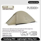 Tente de camping ultralégère Naturehike Cloud Up Pro pour 2 personnes, 3 saisons, moustiquaire 20D, portable, pour la randonnée et les voyages en plein air, avec tapis de sol.