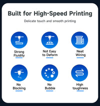 Filament KINGROON HD-PETG pour imprimante 3D, 1,75 mm, haute vitesse, Hyper PETG, 5 kg et 10 kg, couleurs assorties