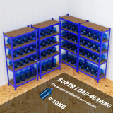 Étagère Industrielle Lourde 5 Niveaux Réglables 875KG Charge Max, Sans Boulons - Rangement Métal Garage Atelier Cave Entrepôt 200x100x50cm