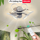 Ventilateur de plafond intelligent avec lumières LED pour chambre à coucher (répété inutilement) avec télécommande et application de contrôle pour salle à manger