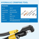PodoNuremberg-Outil de sertissage hydraulique chromé, kit d'outils de fil de câble de borne électrique, CriAJDies, 4, 6, 10, 16, 25, 35, 50, 70 mm², 10T