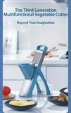 Ensemble de trancheuse et râpe multifonctionnelle pour légumes et fruits, hacher, râper et trancher efficacement, PotTag et plus d'outils de cuisine, 1 pièce