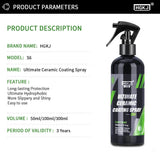 HGKJ S6 voiture revêtement céramique Spray miroir brillant liquide étanche voiture Nano cristal cire hydrophobe Spray peinture soins accessoires