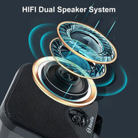 Herdio 4'' Haut-parleur étanche Bluetooth marin 100W robuste pour bateau, montage en surface, pour camping-car, mini-chargeuse, VTT, UTV, RZR, voiturette de golf