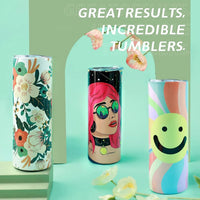 HTVlearT-Gobelets à sublimation en acier inoxydable, gobelet à sublimation droit maigre, gobelet vierge bricolage, bouteille standard, 4 pièces, 8 pièces, 12/16 pièces, 20 oz