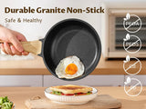 Ensemble de poêles à frire antiadhésives à Induction, poêle à frire à Induction de 3 pièces pour toutes les plaques de cuisson, poêles sans PFAS
