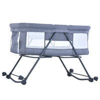 Lit de voyage Baby Grab-and-go avec matelas et roues silencieuses, berceau à bascule convertible, XYT-001