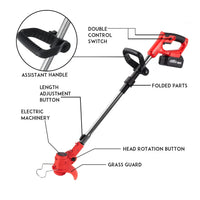 Tondeuse à gazon électrique portative rechargeable, réglable et pliable, coupe-bordures de jardin, outil électrique pour la maison, compatible avec les batteries Makita 18 V.