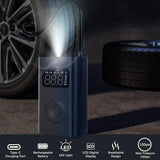 Xiaomi Mijia Compresseur à Air Portatif 2/2D, Gonfleur Pneus Voiture 150PSI (10.5 Bars) avec Lumière LED, 3 Embouts de Gonflage, Electrique Pompe pour Vélo, Moto, Balle